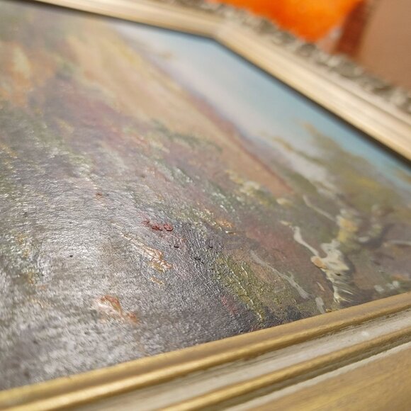 Vintage Framed Landscape Oil Painting Nature Signed - Picture 13 of 16